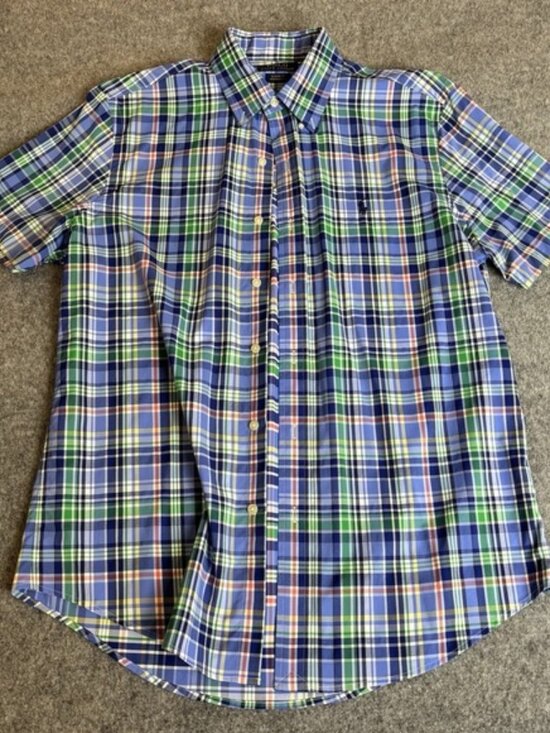 Polo Ralph Lauren Other - Polo Ralph Lauren Men's Medium Shirt Classic Fit Plaid Button Down Short Sleeve
